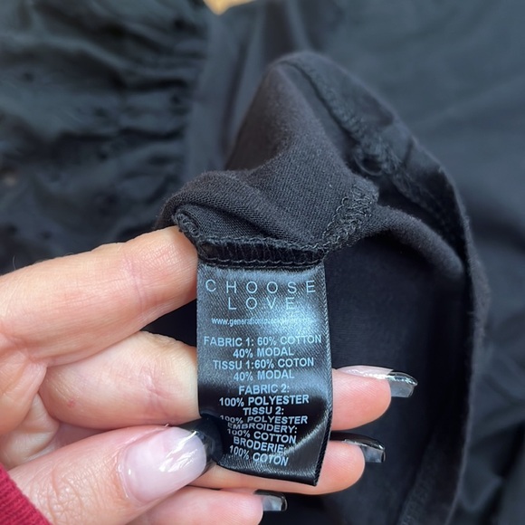 Generation Love Woman’s Black Ruffle Top Size S - Picture 5 of 5